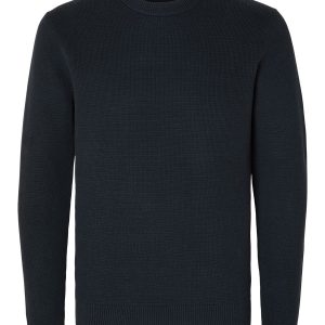 SLMDANE LS KNIT STRUCTURE CREW NECK