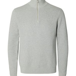 SLMDANE LS KNIT STRUCTURE HALF ZIP
